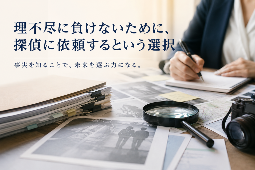 理不尽に負けないために、探偵に依頼するという選択